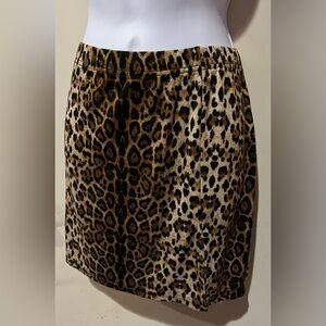 Leopard Print Mini Skirt